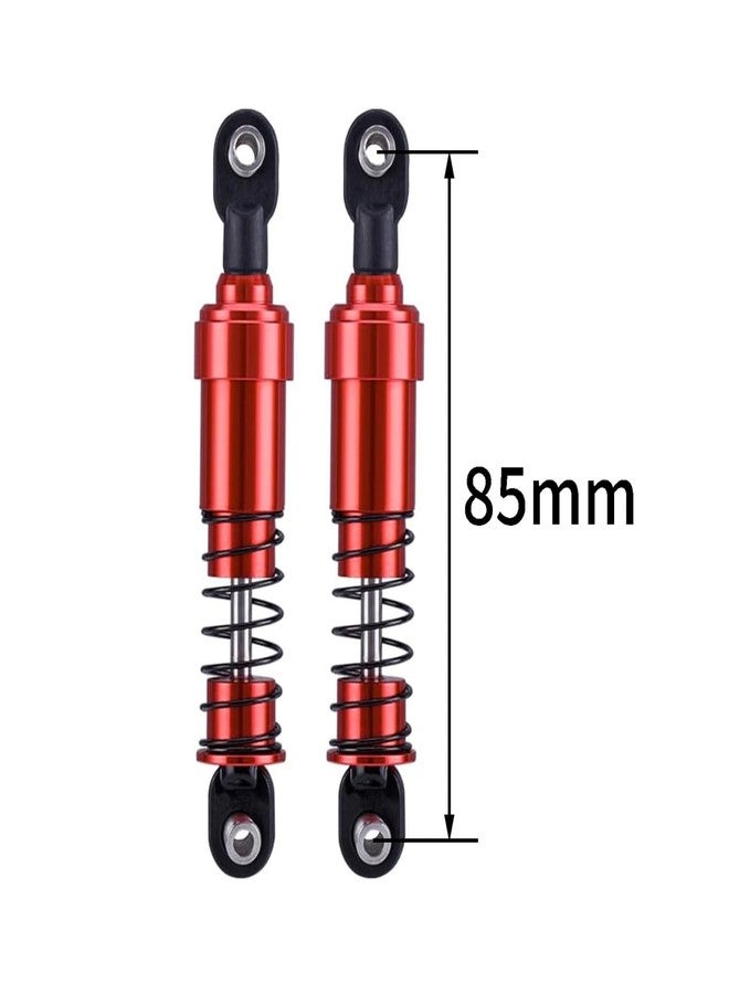 YSKMLOLP 75mm-115mm Big Bore Shocks, RC Crawler Shocks for 1/10 RC Crawler LCG Chassis Gspeed V3 Element Enduro SCX10 TRX4 Gamde R1 Comp Builds DIY (Red 85mm 2pcs) - Image 2
